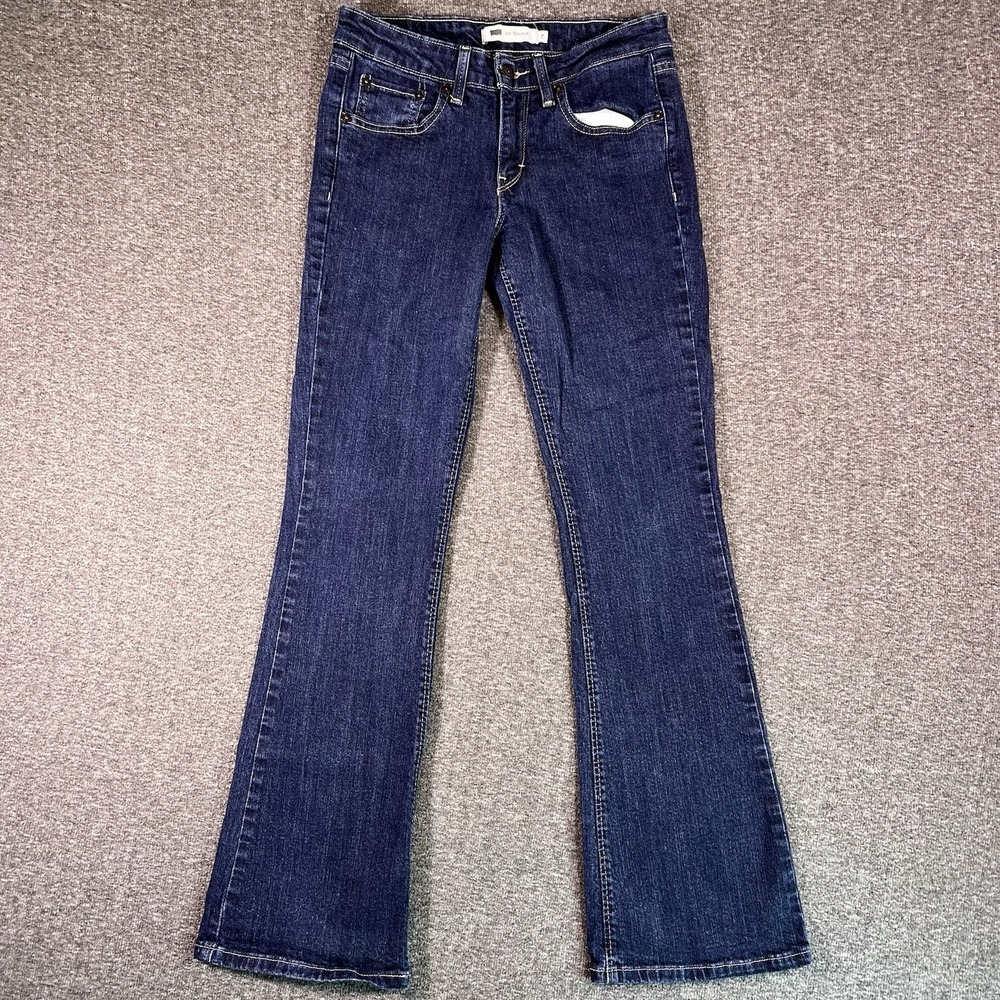 Levis 518 Jeans Women 7 Dark Blue Bootcut Western Grunge Stretch Denim 28.5x31.5